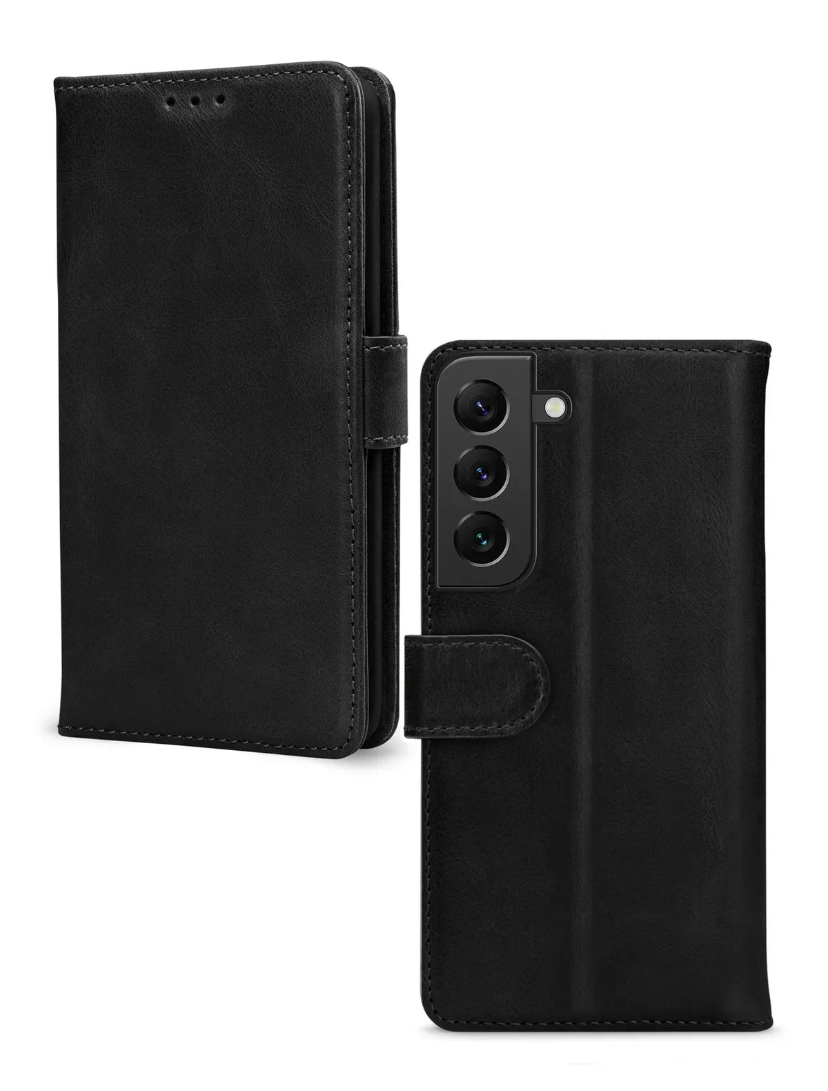 Mobilize Leather Wallet Samsung Galaxy S22 5G Black - Essentify