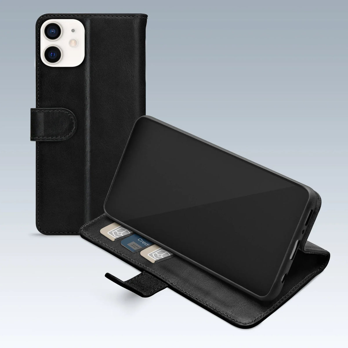 Mobilize Premium Gelly Wallet Book Case Apple Iphone 12/12 Pro Black - Essentify