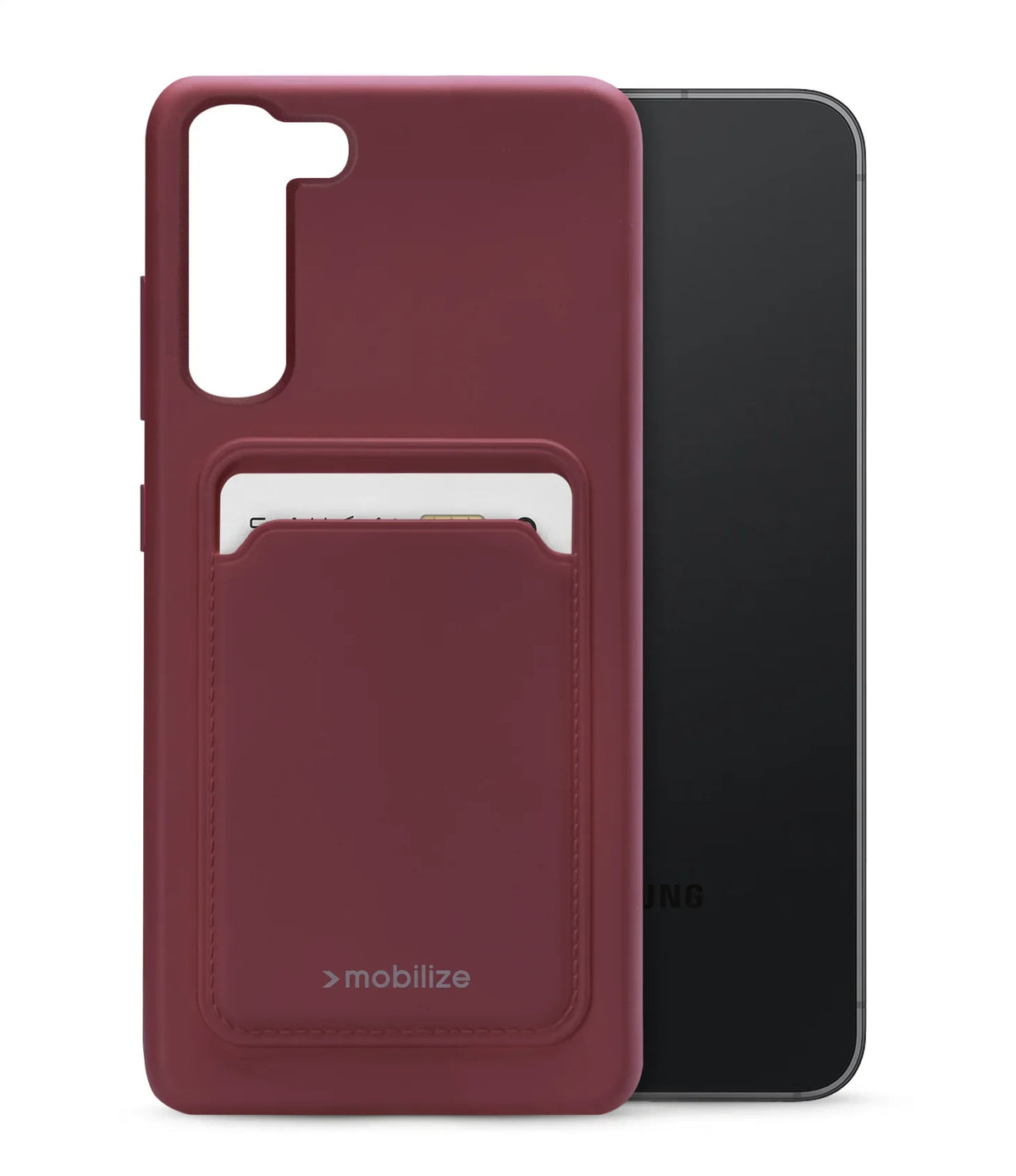 Mobilize Rubber Gelly Card Case Samsung Galaxy S23+ 5G Matt Bordeaux - Essentify