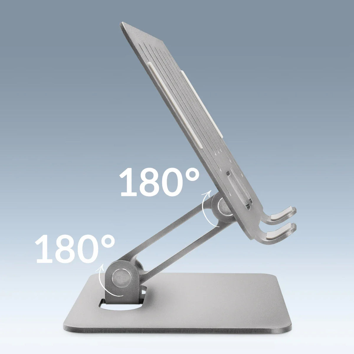 Mobilize Foldable Aluminium Tablet Stand Silver - Essentify