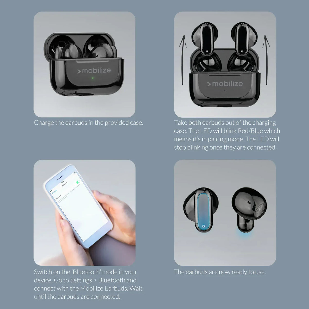 Mobilize Bluetooth Tws Earbuds Mini Black - Essentify