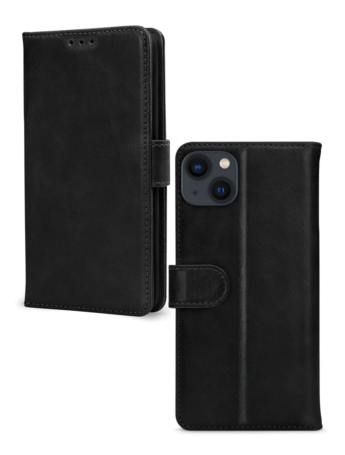 Mobilize Leather Wallet Apple Iphone 13 Mini Black - Essentify