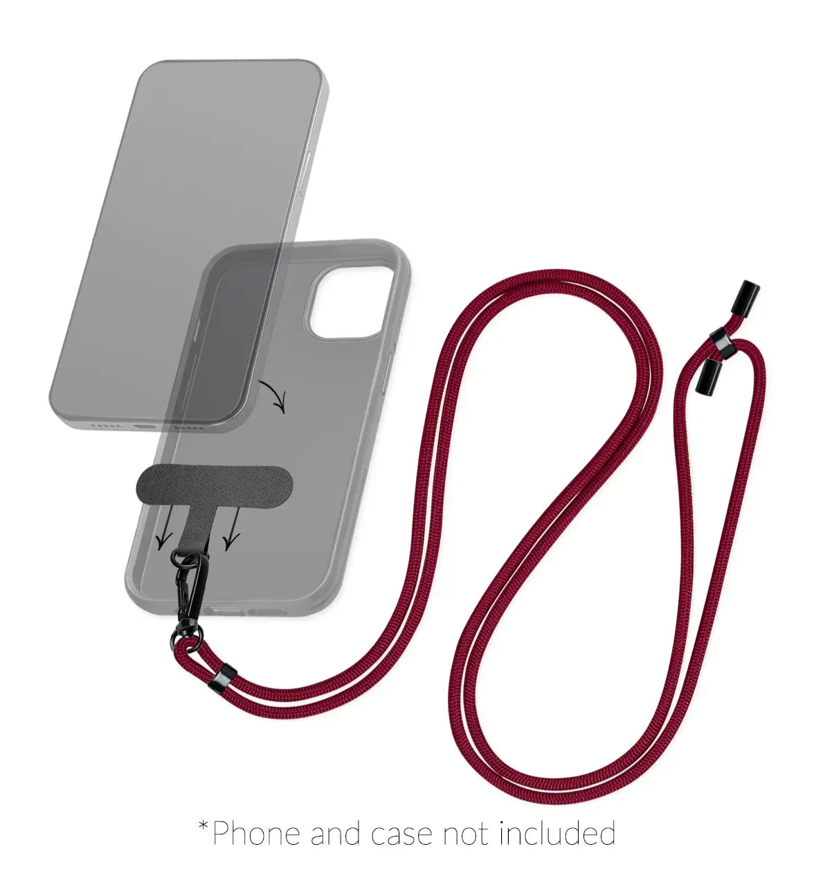 Mobilize Nylon Lanyard Bordeaux - Essentify