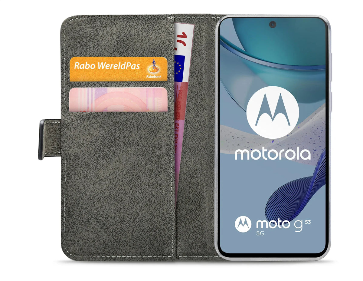 Mobilize Classic Gelly Wallet Book Case Motorola Moto G53 5G Black - Essentify