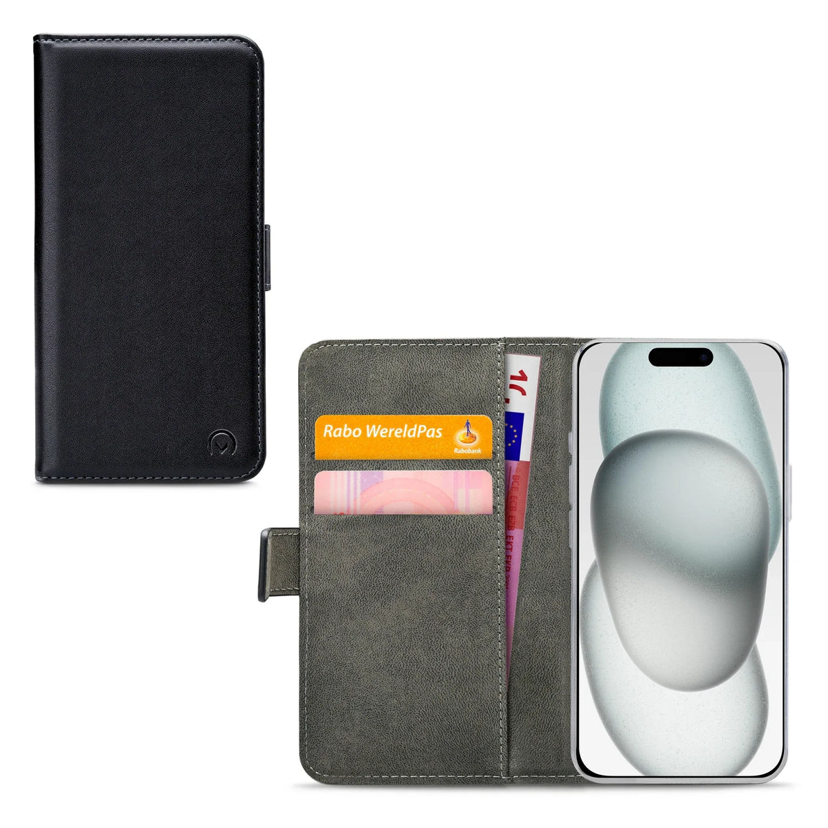 Mobilize Classic Gelly Wallet Book Case Apple Iphone 13/14/15 Black - Essentify