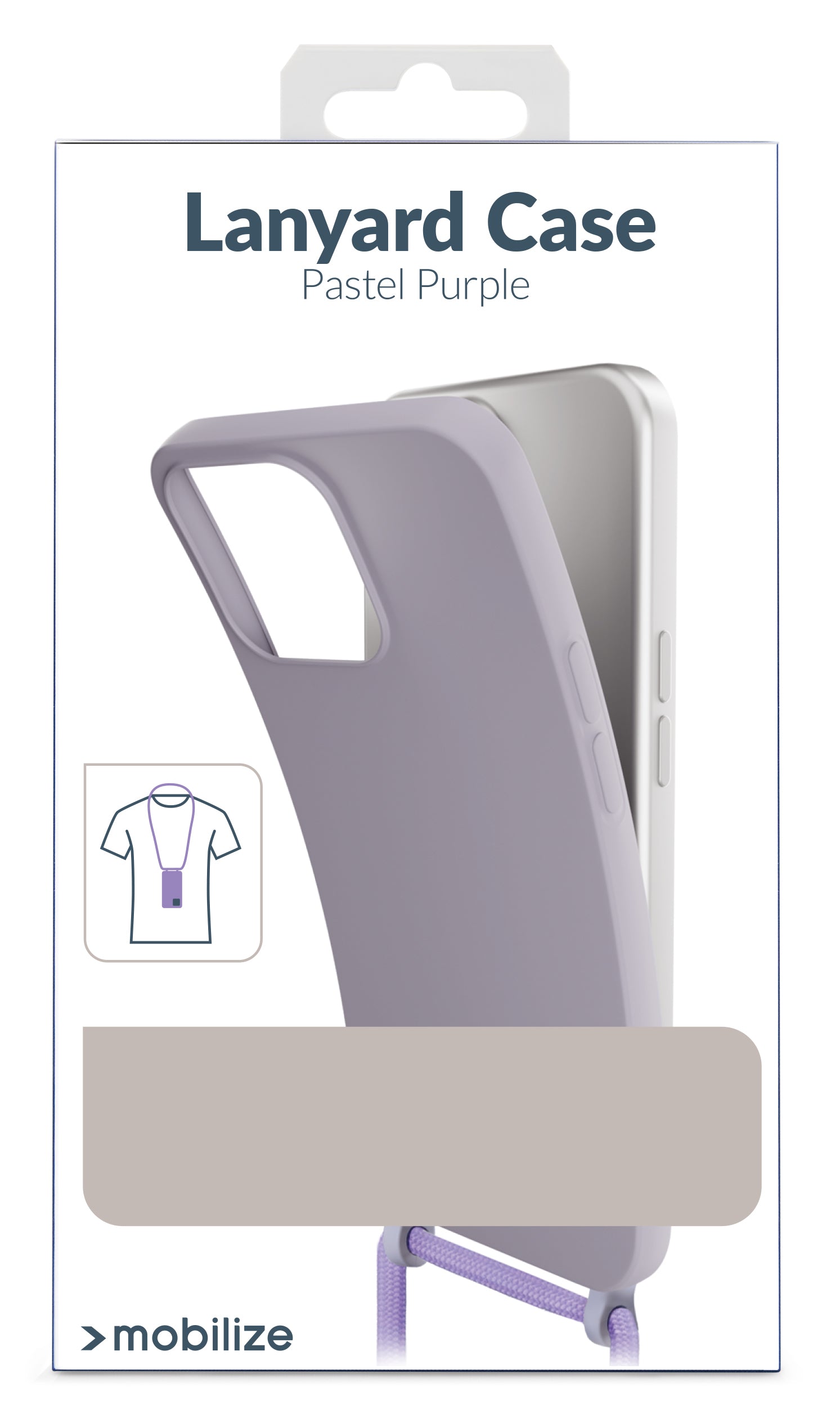 Mobilize Lanyard Gelly Case For Apple Iphone 15 Pro Max Pastel Purple