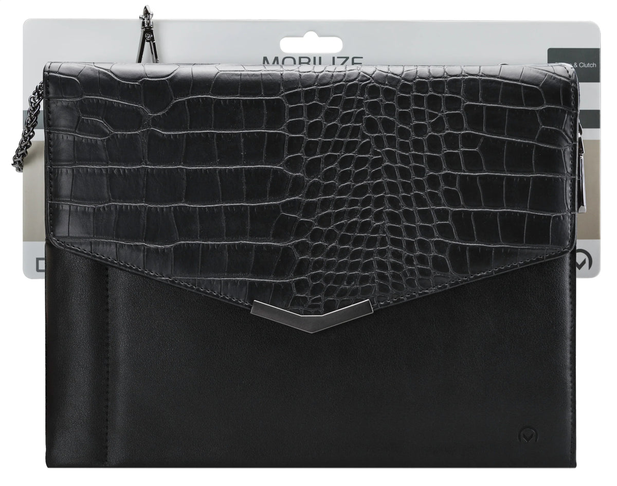Mobilize Elegant Universal Tablet Clutch Black Croco - Essentify