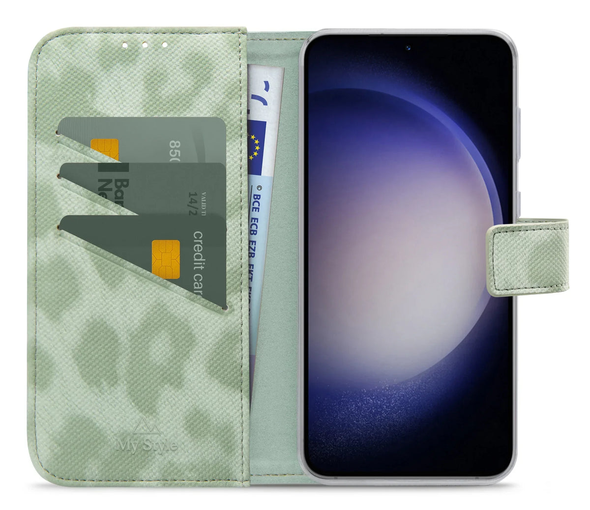 My Style Flex Wallet For Samsung Galaxy S23 5G Green Leopard - Essentify