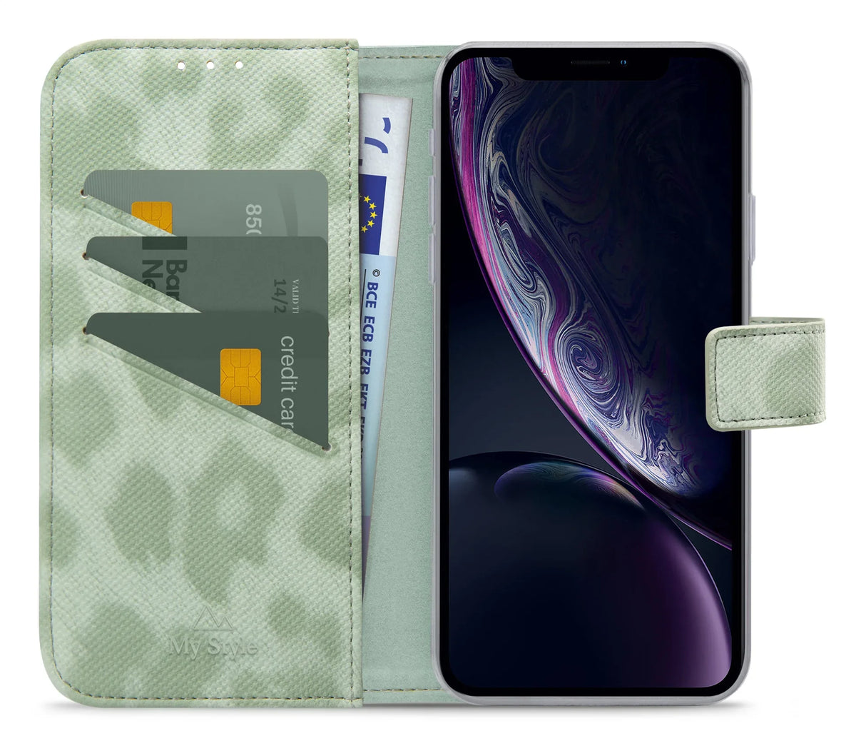 My Style Flex Wallet For Apple Iphone Xr/11 Green Leopard - Essentify