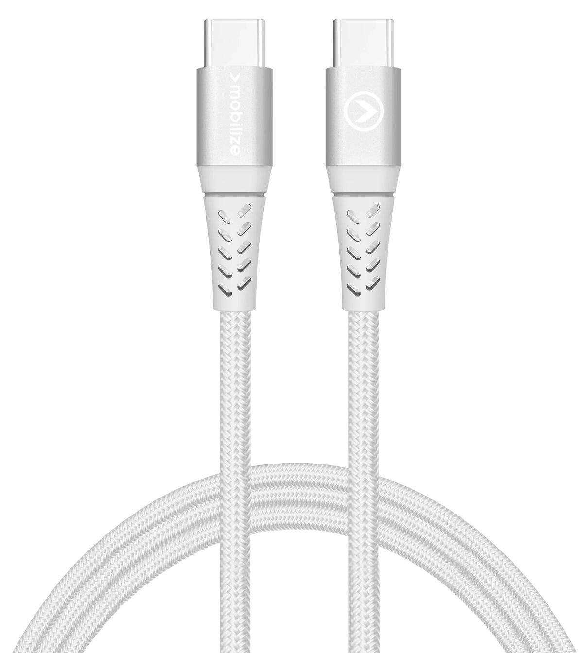 Mobilize Strong Nylon Cable Usb-C To Usb-C 1M. 100W White - Essentify