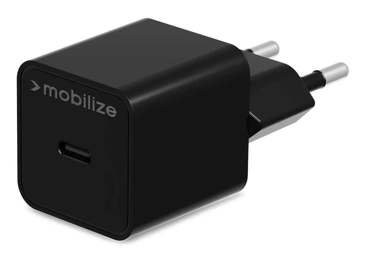 Mobilize Wall Charger Usb-C Gan 30W With Pd/Pps Black - Essentify