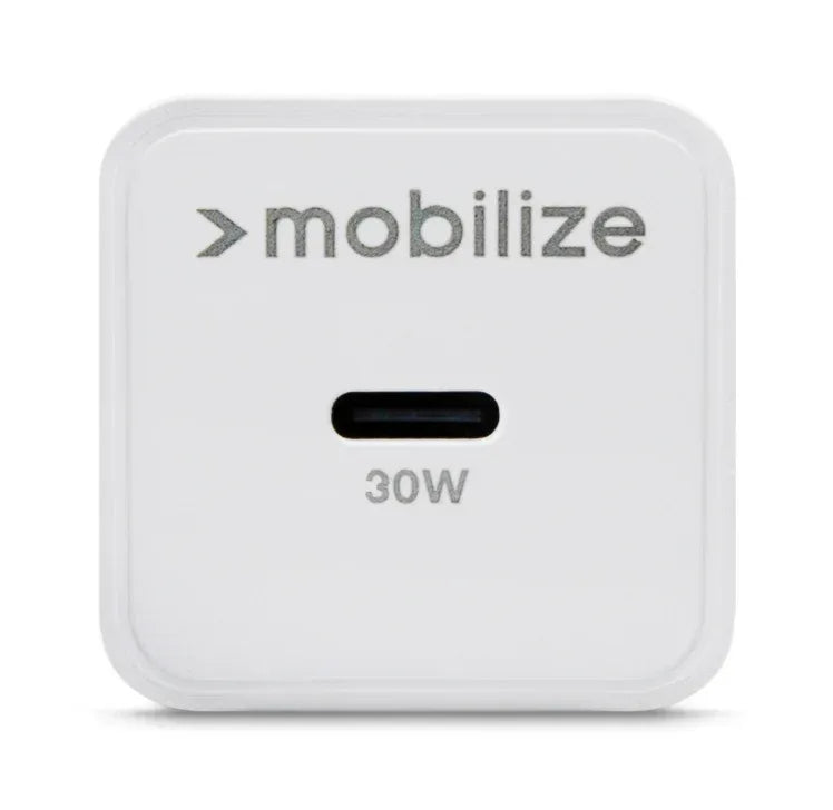 Mobilize Wall Charger Usb-C Gan 30W With Pd/Pps White - Essentify