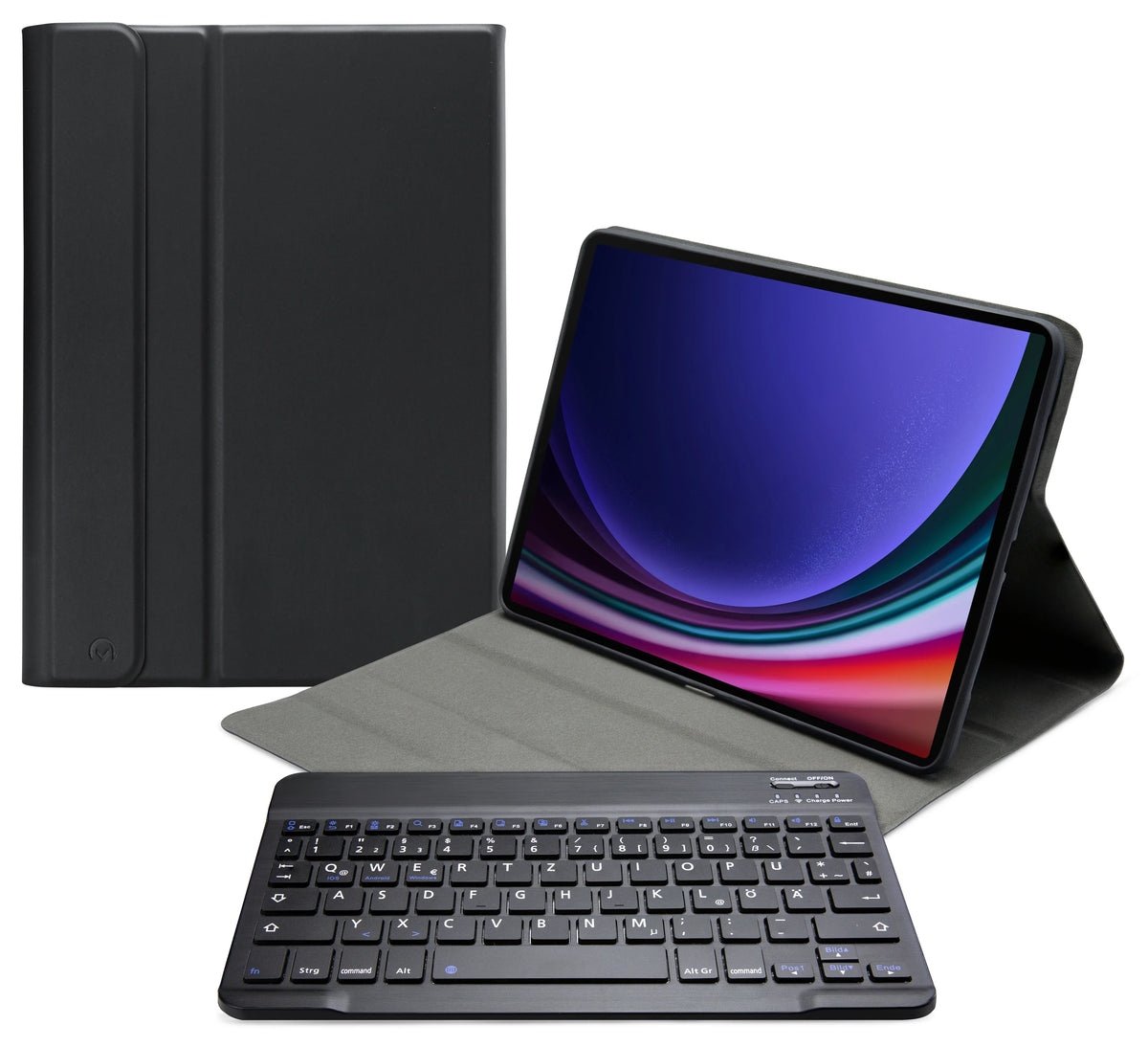 Mobilize Detachable Bluetooth Keyboard Case Samsung Galaxy Tab S9+/S9 Fe+/S10+ 12.4 Black Qwertz - Essentify