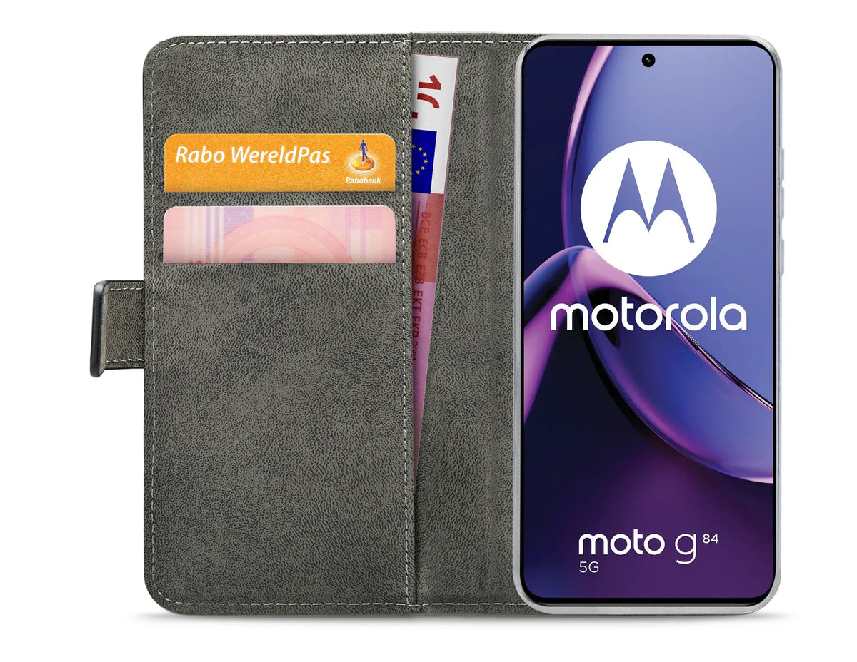 Mobilize Classic Gelly Wallet Book Case Motorola Moto G84 Black - Essentify