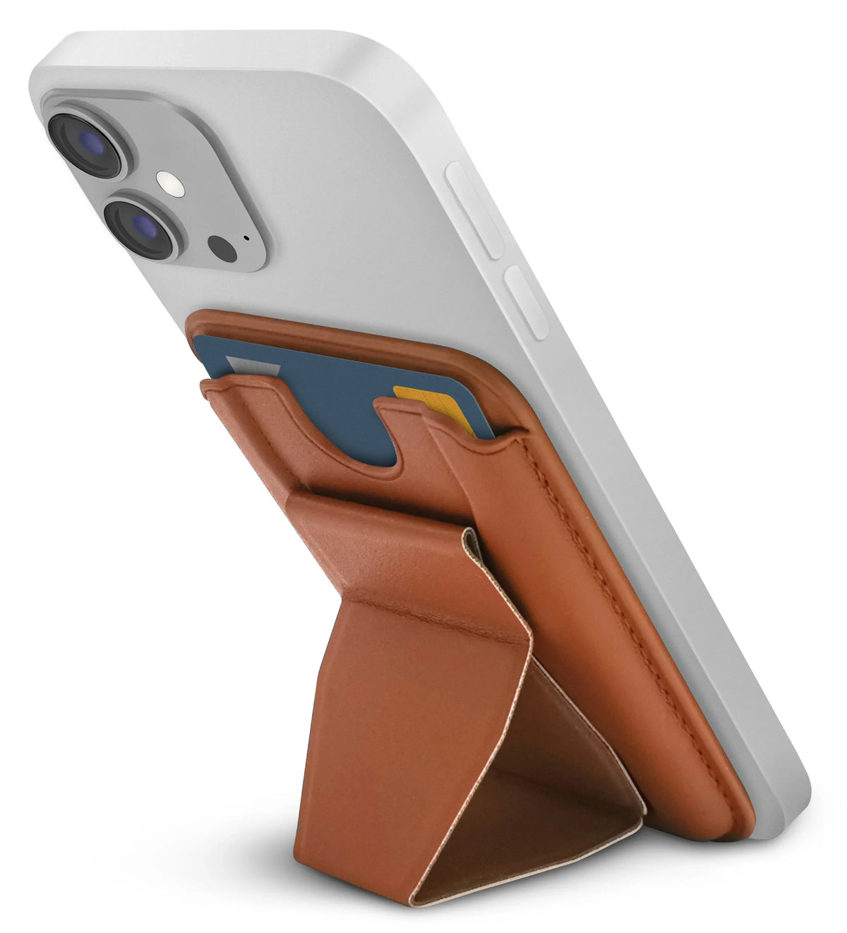 Mobilize Magsafe Compatible Magnet Card Holder Brown - Essentify