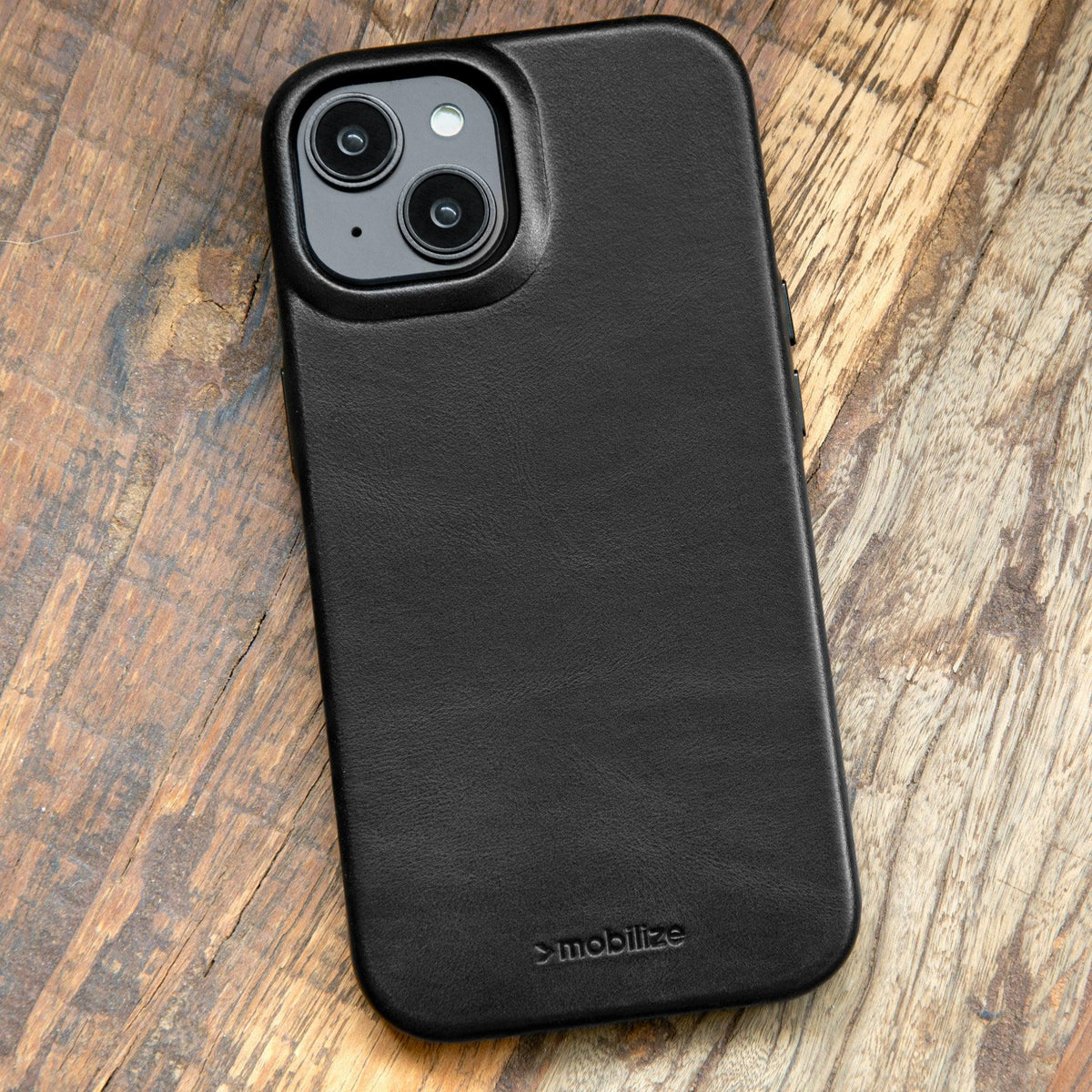 Mobilize Magsafe Compatible Premium Leather Case Apple Iphone 15 Black - Essentify