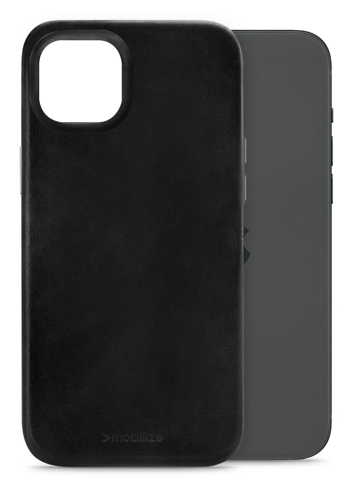 Mobilize Magsafe Compatible Premium Leather Case Apple Iphone 15 Plus Black - Essentify