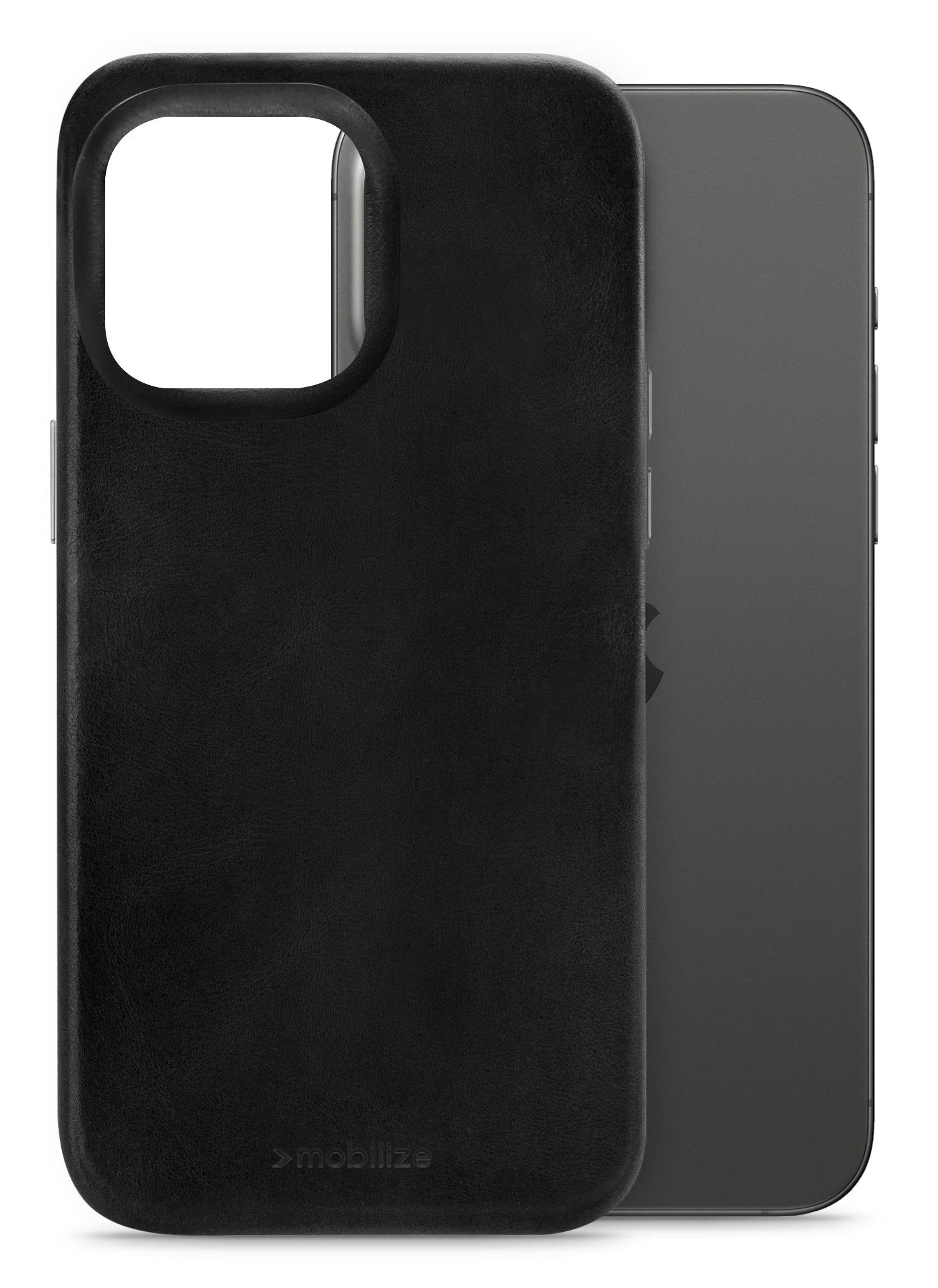 Mobilize Magsafe Compatible Premium Leather Case Apple Iphone 15 Pro Max Black