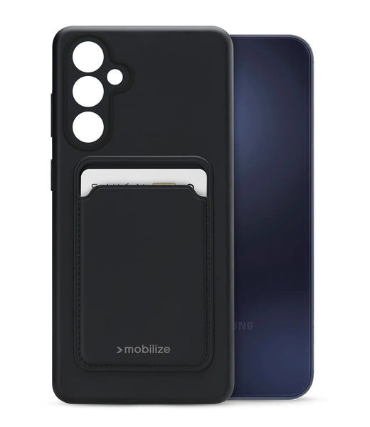 Mobilize Rubber Gelly Card Case Samsung Galaxy A15 4G/5G Matt Black - Essentify