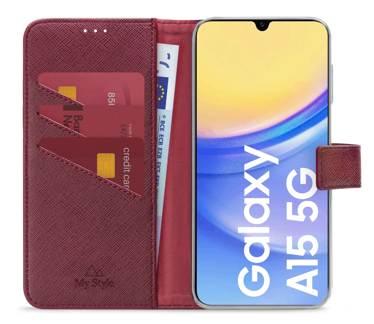 My Style Flex Wallet For Samsung Galaxy A15 4G/5G Bordeaux - Essentify