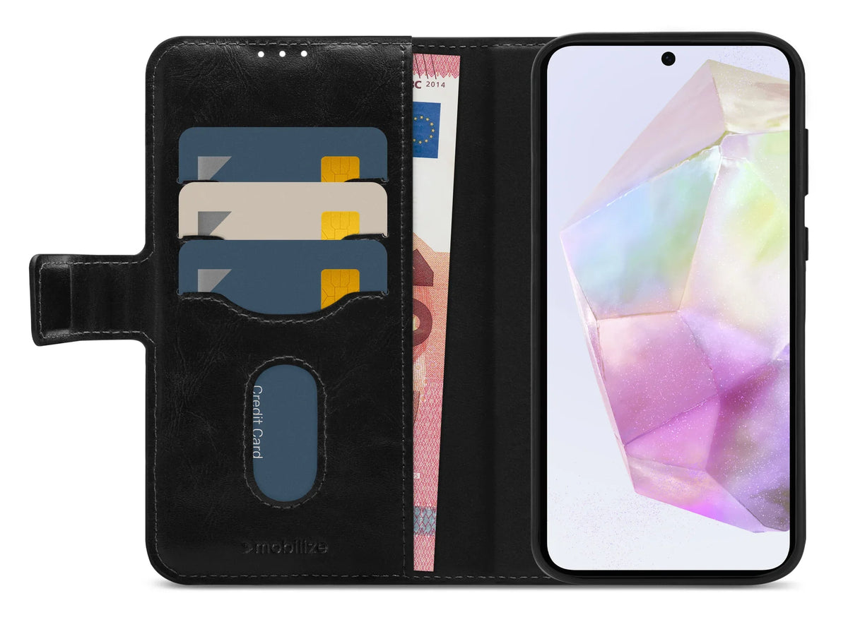 Mobilize 2In1 Magnet Gelly Wallet Case Samsung Galaxy A35 5G Black - Essentify