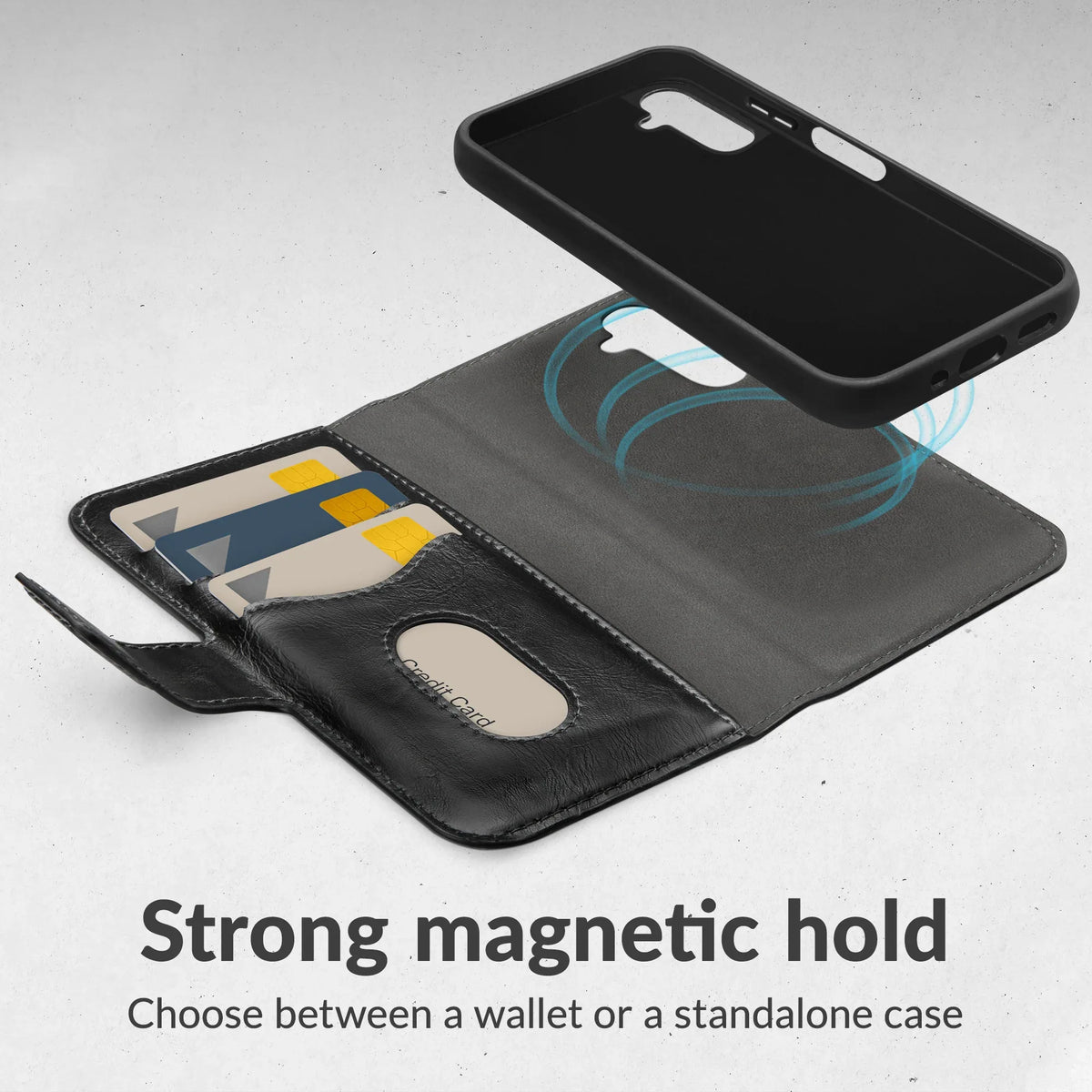 Mobilize 2In1 Magnet Gelly Wallet Case Samsung Galaxy A25 5G Black - Essentify