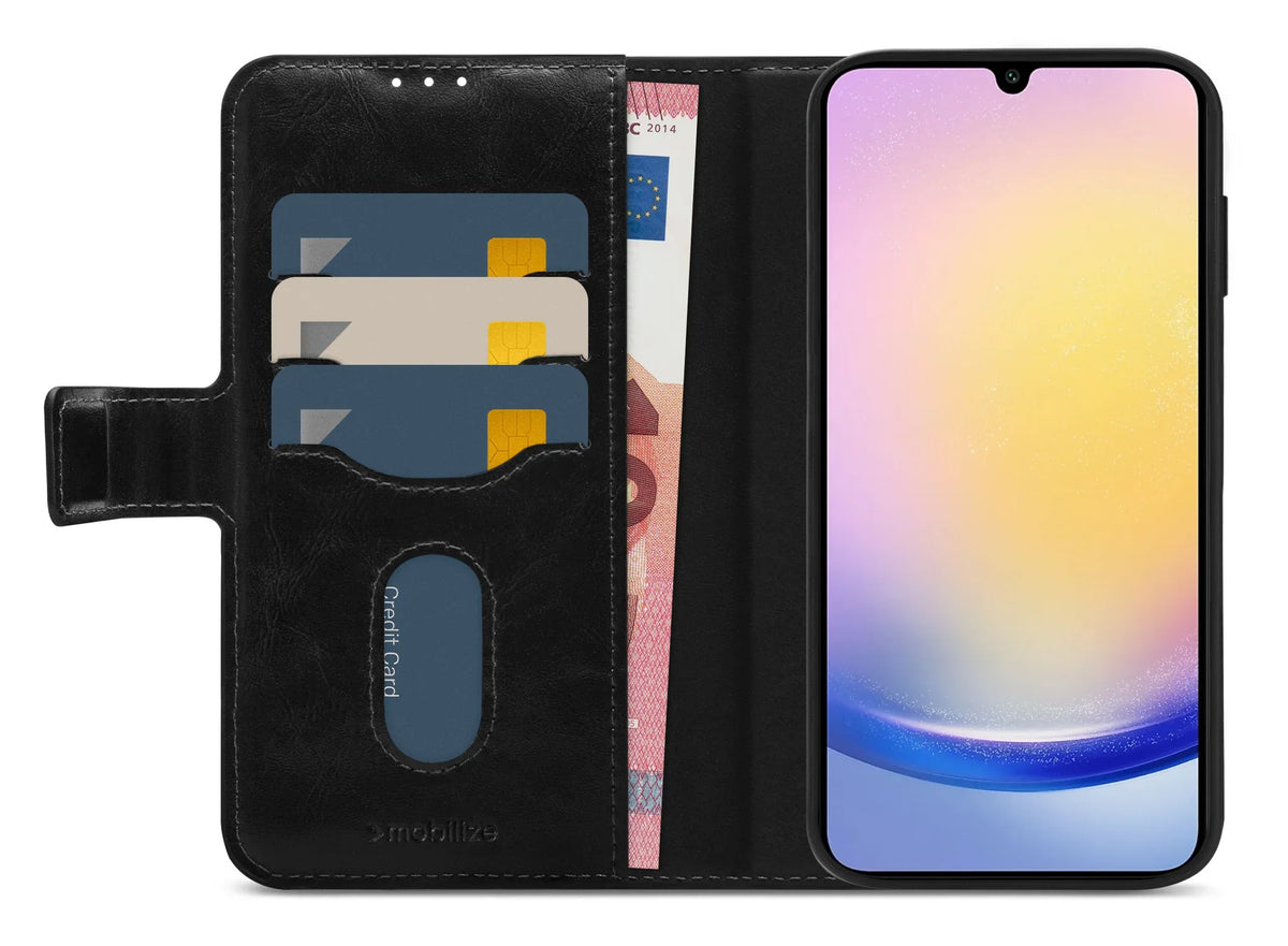 Mobilize 2In1 Magnet Gelly Wallet Case Samsung Galaxy A25 5G Black - Essentify