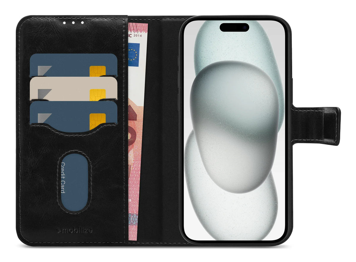 Mobilize 2In1 Magsafe Compatible Gelly Wallet Case Apple Iphone 15 Plus Black - Essentify