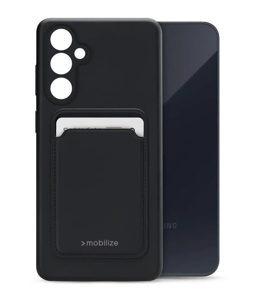 Mobilize Rubber Gelly Card Case Samsung Galaxy A35 5G Matt Black - Essentify
