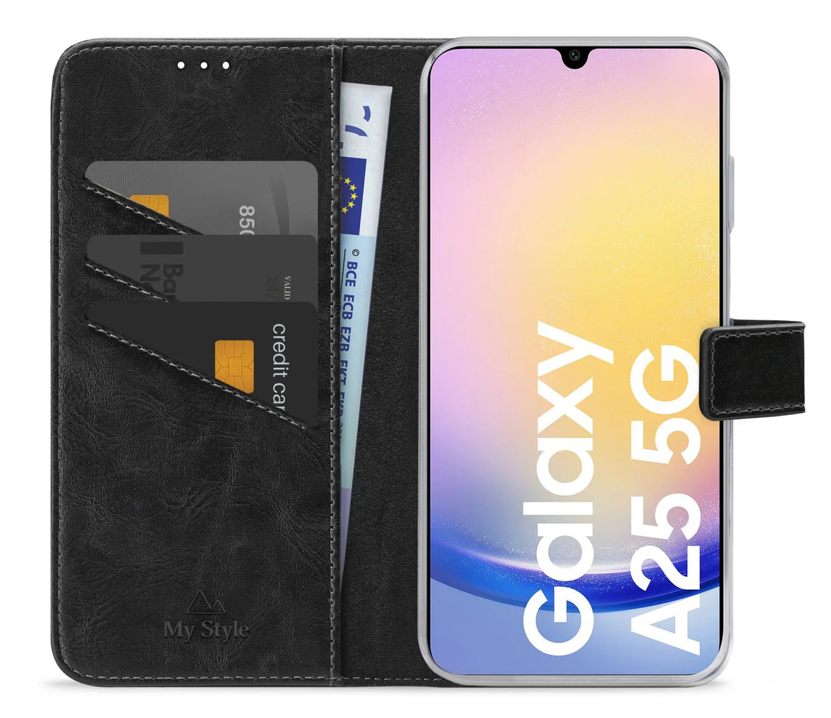 My Style Flex Wallet For Samsung Galaxy A25 5G Black - Essentify