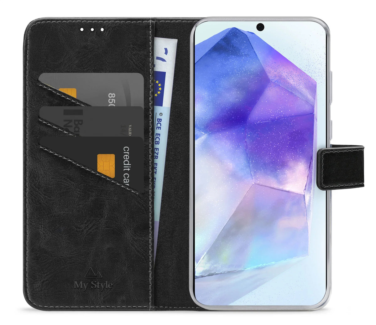 My Style Flex Wallet For Samsung Galaxy A55 5G Black - Essentify