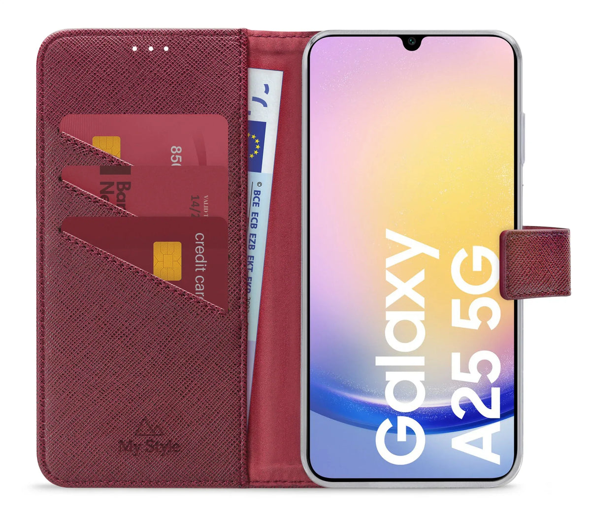 My Style Flex Wallet For Samsung Galaxy A25 5G Bordeaux - Essentify