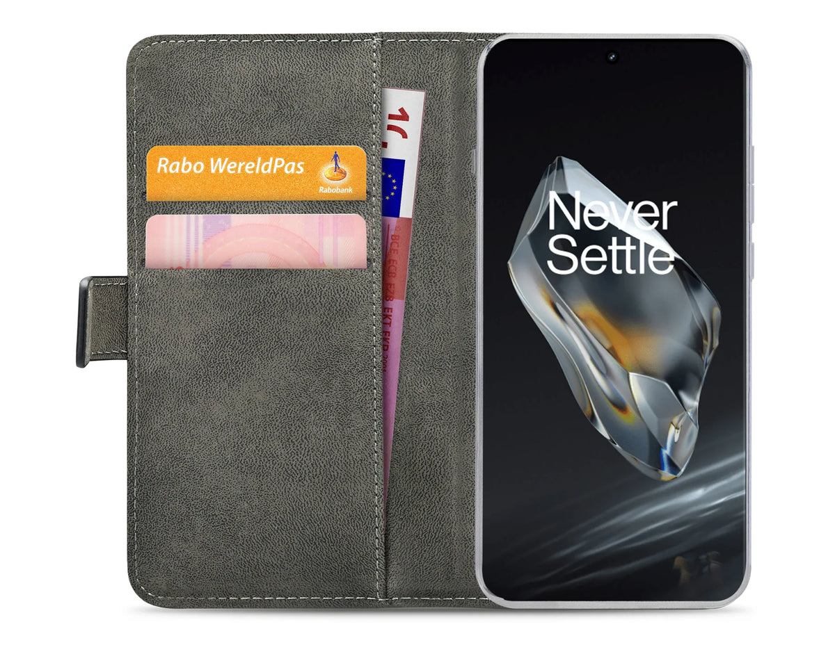 Mobilize Classic Gelly Wallet Book Case Oneplus 12 Black - Essentify