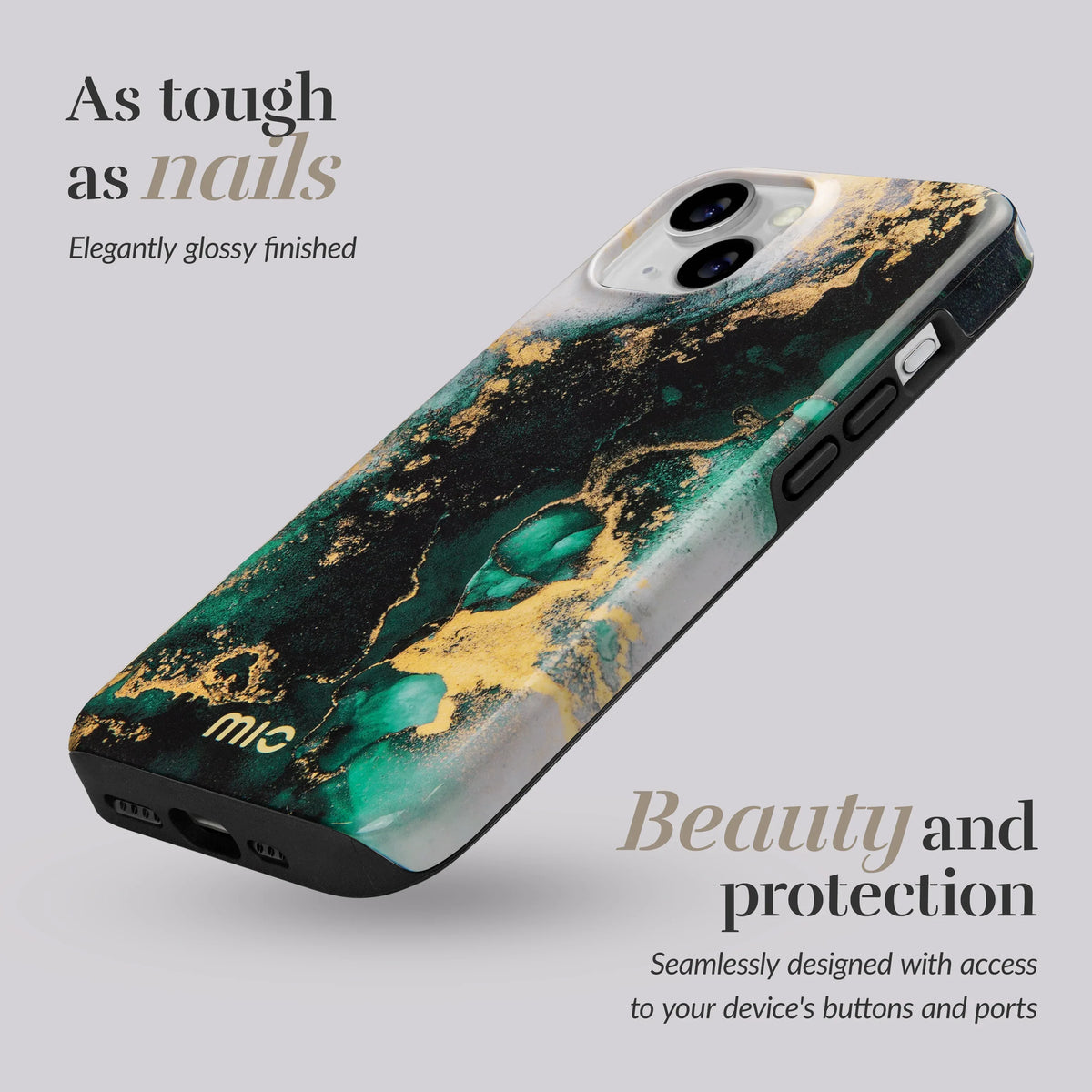 Mio By Mobilize Mio Green Marble Magsafe Compatible For Iphone 15 Pro Max - Essentify