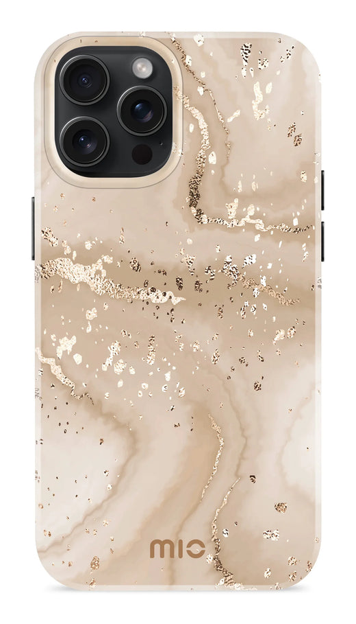 Mio By Mobilize Mio Gold Marble Magsafe Compatible For Iphone 15 Pro Max - Essentify