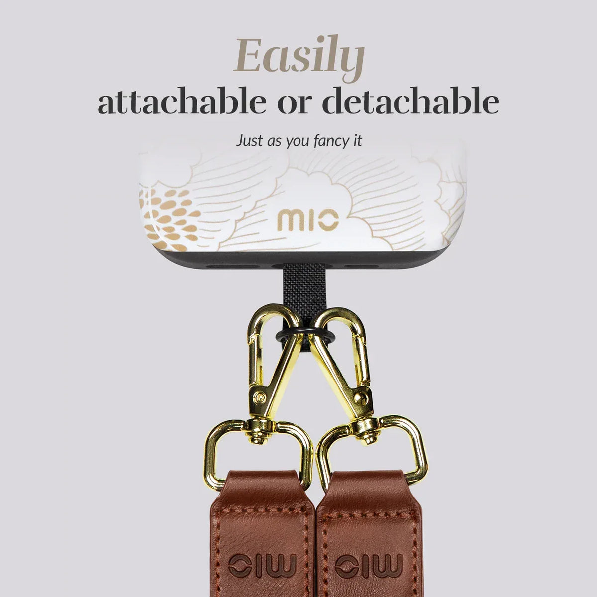 Mio By Mobilize Mio Lanyard White Roses - Essentify