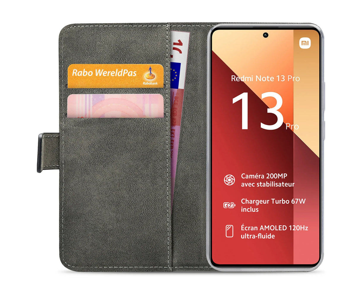 Mobilize Classic Gelly Wallet Book Case Xiaomi Poco M6 Pro 4G/Redmi Note 13 Pro 4G Black - Essentify