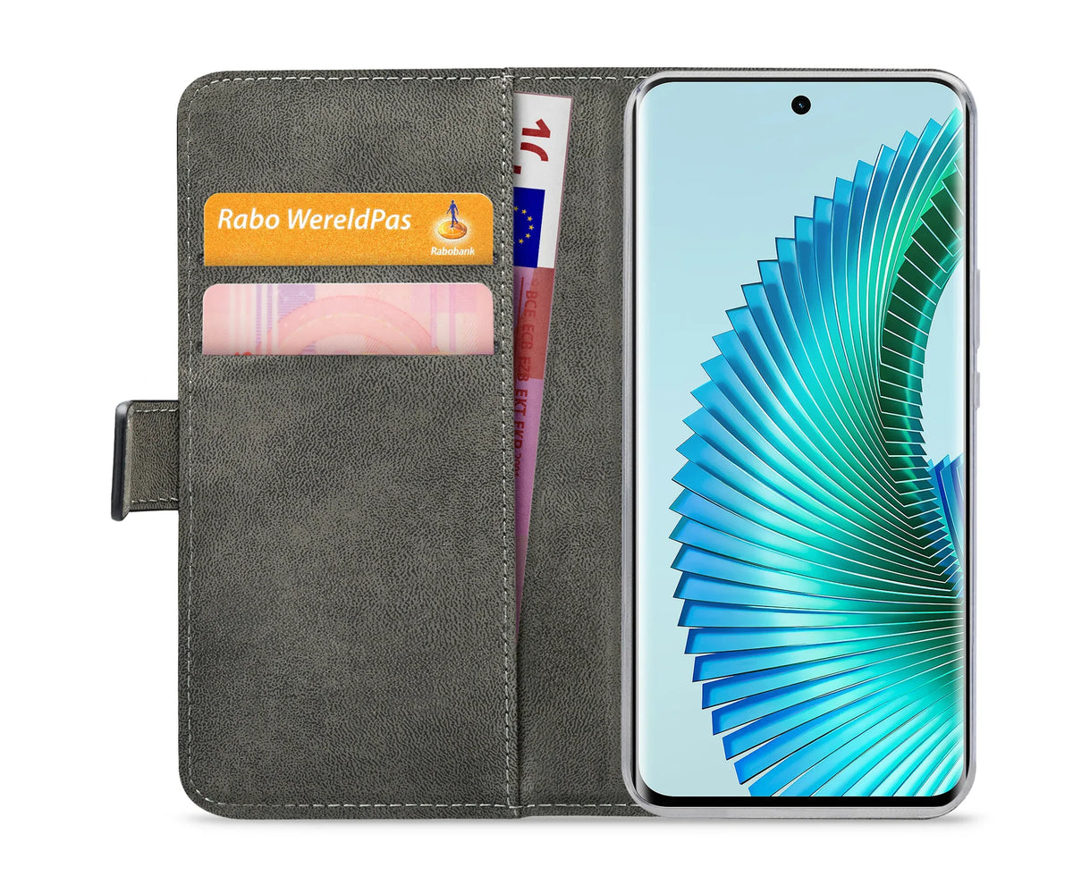 Mobilize Classic Gelly Wallet Book Case Honor Magic6 Lite 5G Black - Essentify