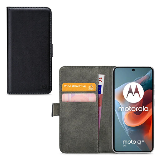 Mobilize Classic Gelly Wallet Book Case Motorola Moto G34 Black - Essentify