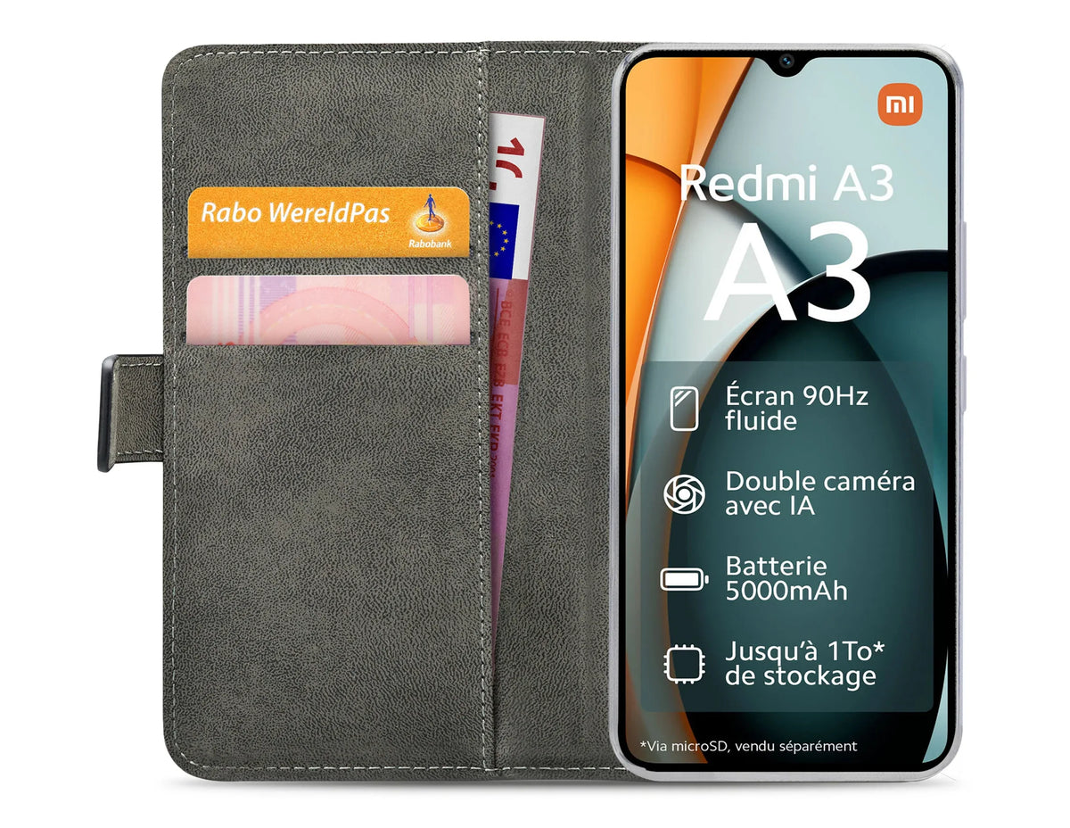 Mobilize Classic Gelly Wallet Book Case Xiaomi Redmi A3/A3X Black - Essentify