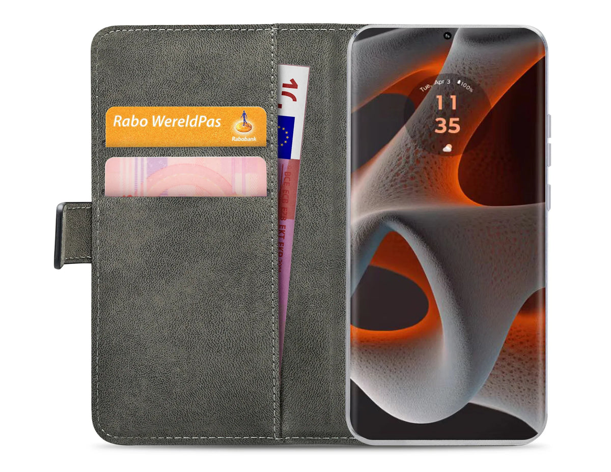 Mobilize Classic Gelly Wallet Book Case Motorola Edge 50 Pro Black - Essentify