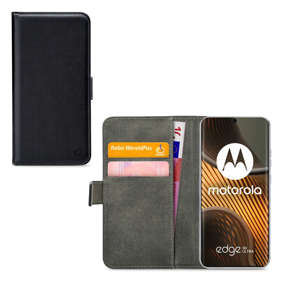 Mobilize Classic Gelly Wallet Book Case Motorola Edge 50 Ultra Black - Essentify