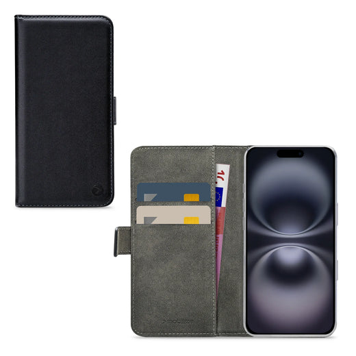 Mobilize Classic Gelly Wallet Book Case Apple Iphone 16 Black - Essentify