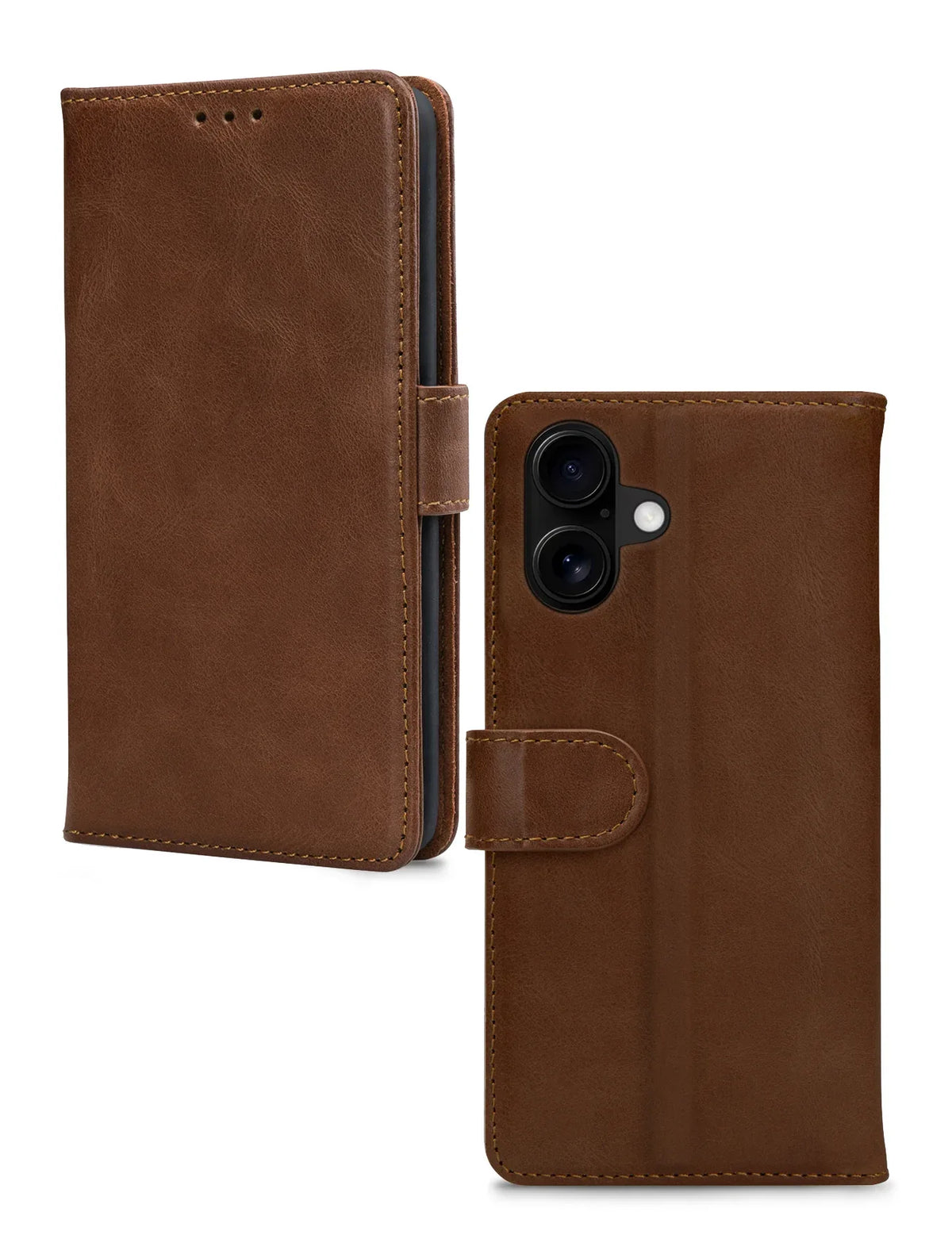 Mobilize Leather Wallet Apple Iphone 16 Brown - Essentify