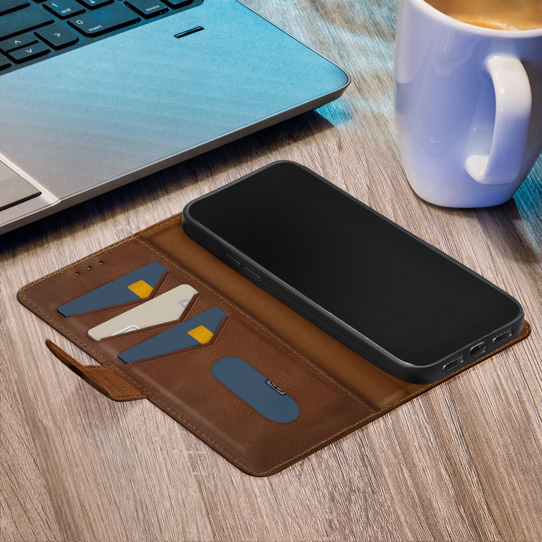 Mobilize Leather Wallet Apple Iphone 16 Brown