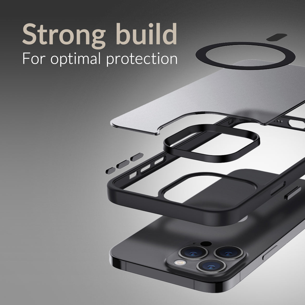 Mobilize Magsafe Compatible Hybrid Pro Case Apple Iphone 16 Black