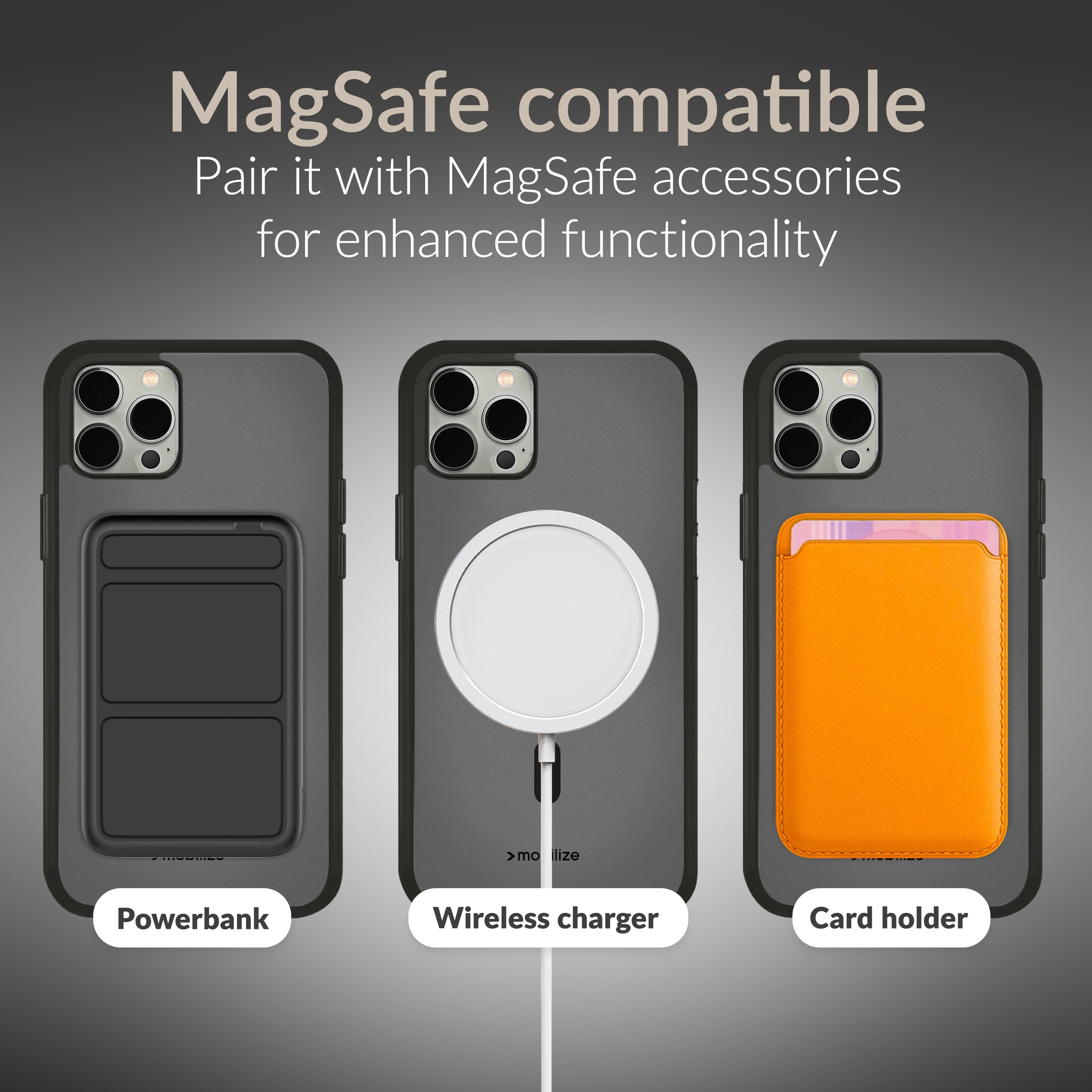 Mobilize Magsafe Compatible Hybrid Pro Case Apple Iphone 16 Black