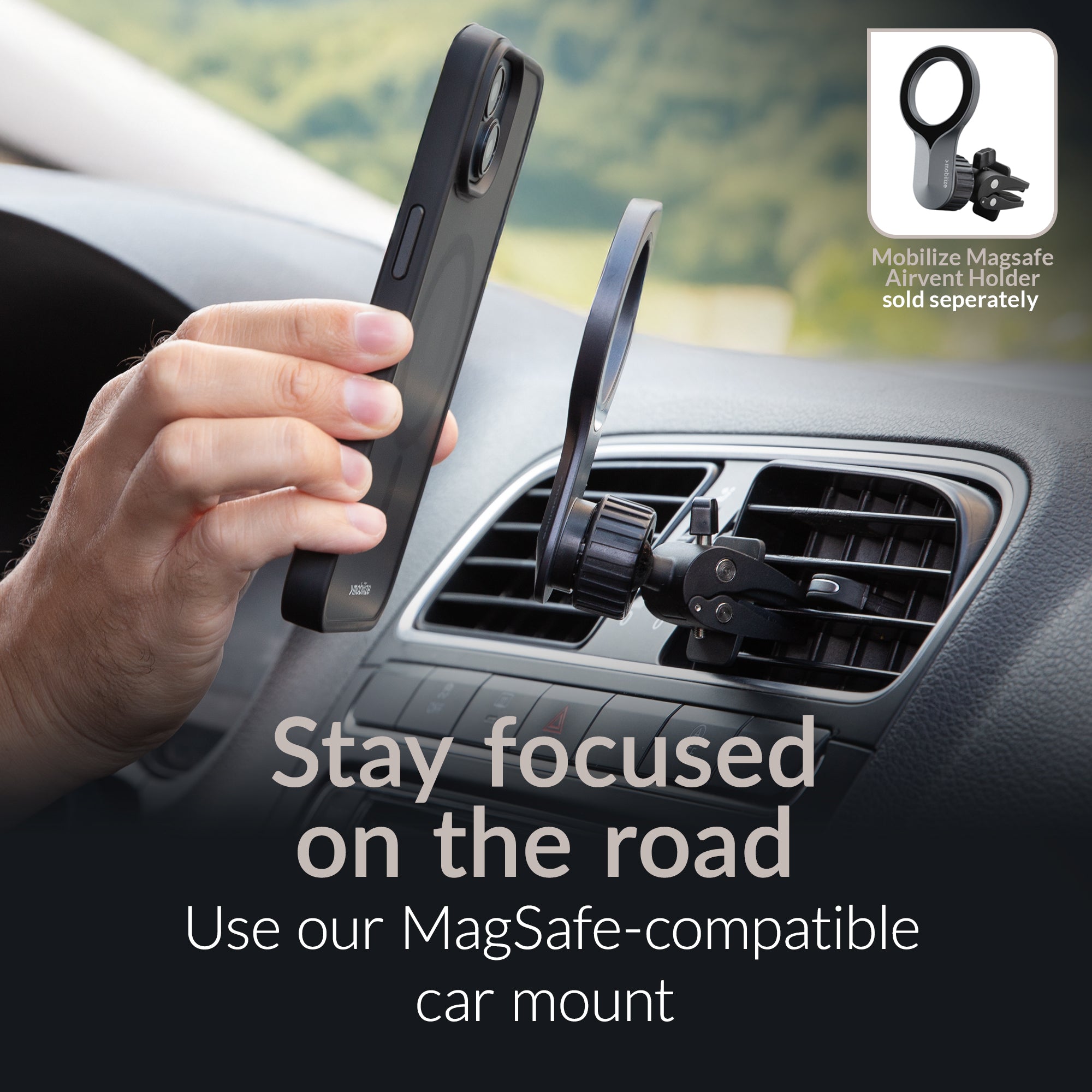 Mobilize Magsafe Compatible Hybrid Pro Case Apple Iphone 16 Black