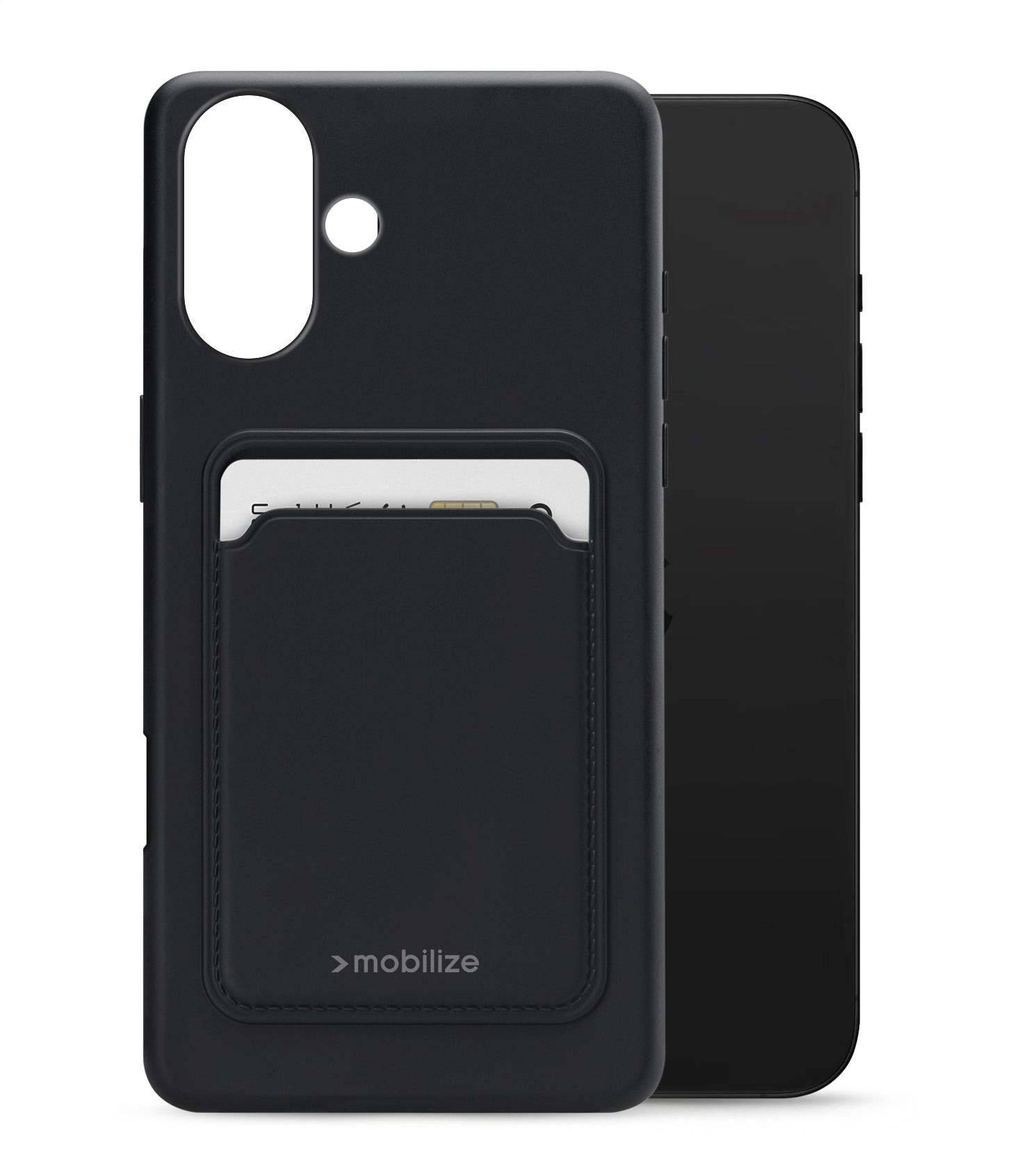 Mobilize Rubber Gelly Card Case Apple Iphone 16 Matt Black