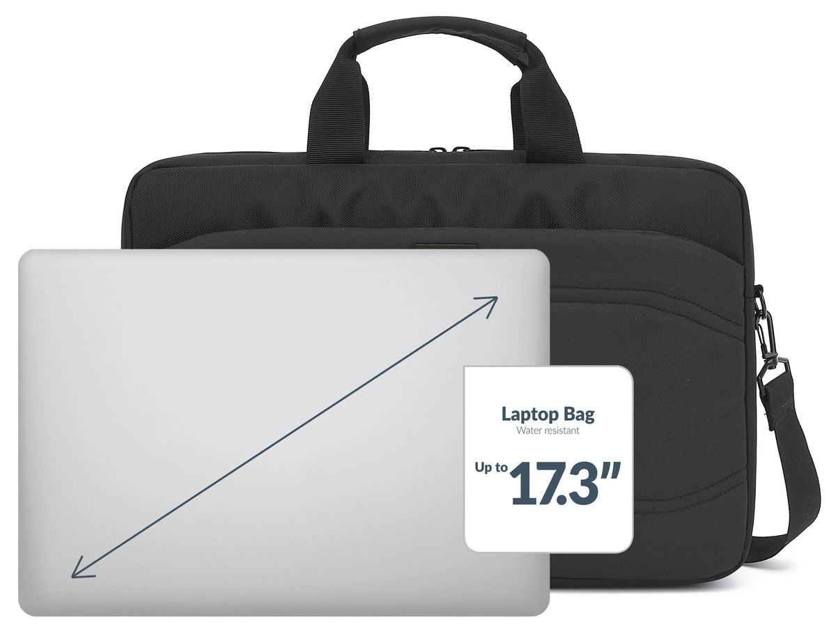 Mobilize Waterresistant Laptop Bag Up To 17.3Inch Black - Essentify